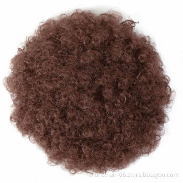 MYZYR P uff Afro Curly chignon Wig P onytail Drawstring Short Afro Kinky P ony Tail Clip In on Synthetic Hair Bun Hair Pieces